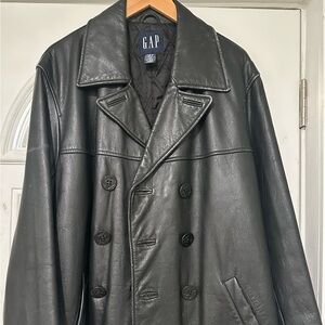 GAP Men's Vintage Black Double-Breasted Pea Coat Size Medium